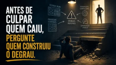 Antes de culpar quem caiu, pergunte quem construiu o degrau