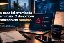 A casa foi arrombada em maio. O dono ficou sabendo em outubro.