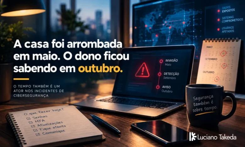 A casa foi arrombada em maio. O dono ficou sabendo em outubro.